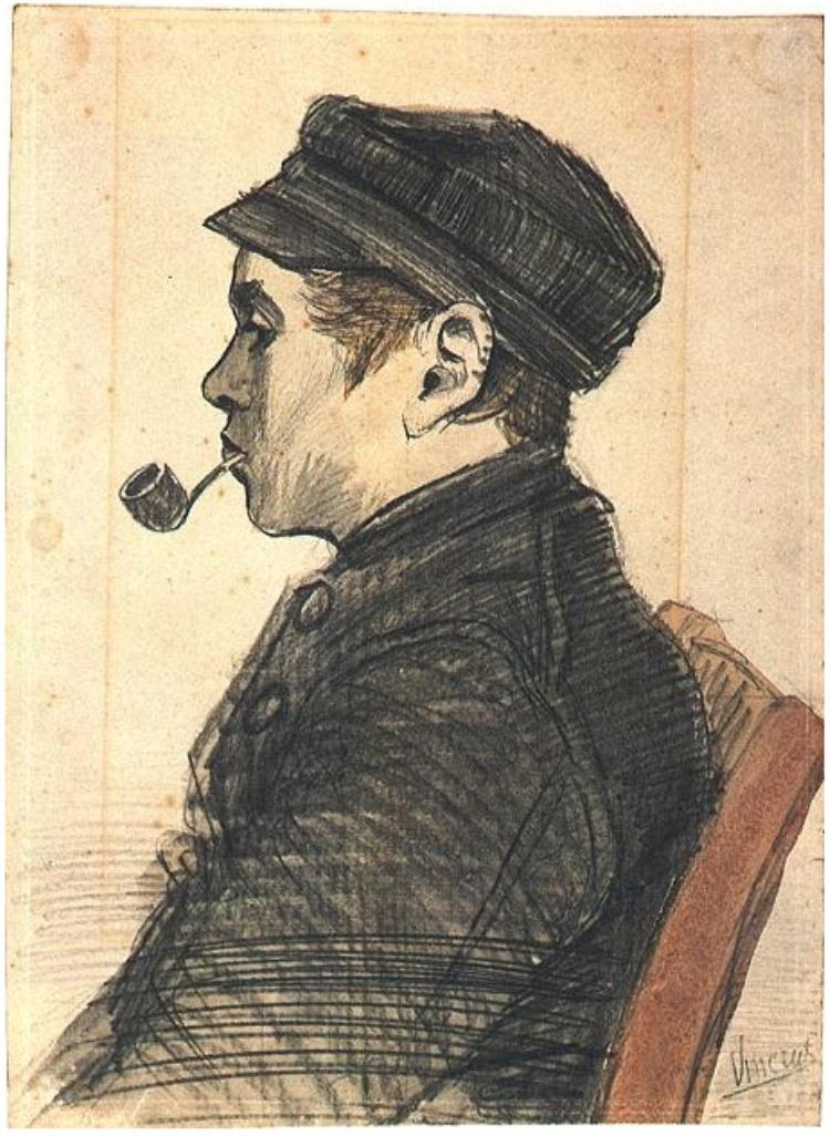 12-vincent-van-gogh-1884-young-man-with-pipe
