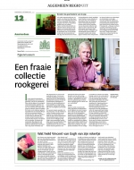 Full newspaper page for the Amsterdam Pipe Museum