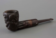 Modern wood pipe with negroes
