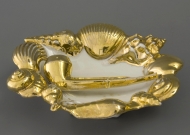 Gold stone ashtray
