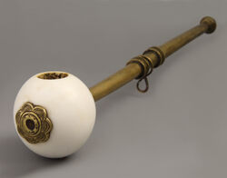 Ball-shaped marble tobacco pipe