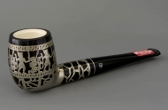 Silver plated pipe decoration