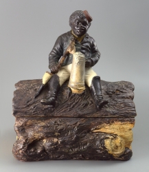 Figuratively decorated tobacco jar